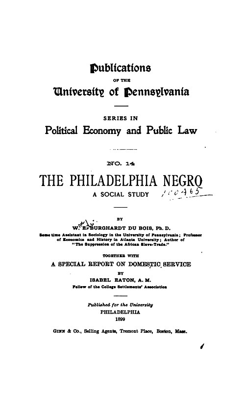 The Philadelphia Negro